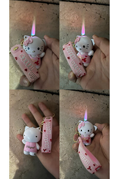 Çelik Hello Kity Çakmak & Anahtarlık -