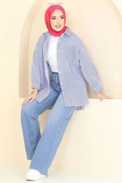 katalya Palazzo Hijab Jeans - Open Wash