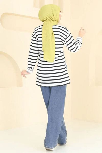 katalya Palazzo Hijab Jeans - Dark Wash