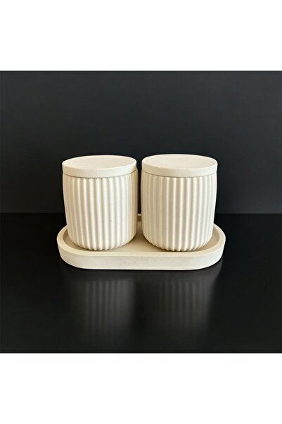 TheFırst Suport decorativ pentru periuțe de dinți cu capac alb, pachet de 2, ...