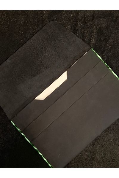 MAT Deri حقيبة كمبيوتر محمول متوافقة مع Macbook 13 Air m1 m2 m3 m4 مصنوعة يدويًا من جلد نوبوك أنثراسايت