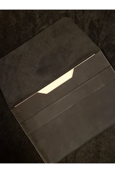 MAT Deri حقيبة كمبيوتر محمول متوافقة مع Macbook 13 Air m1 m2 m3 m4 مصنوعة يدويًا من جلد نوبوك أنثراسايت