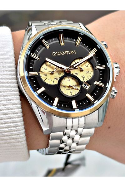 Quantum Function Silver Color Steel Band Steel Case Men's Wristwatch 987.150