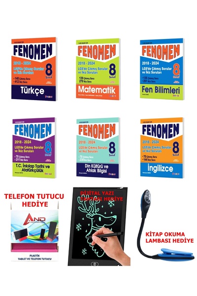 Fenomen Yayıncılık 2024-2025 Müfredat Fenomen 8 Sınıf Tüm Dersler 2018-2024 L...