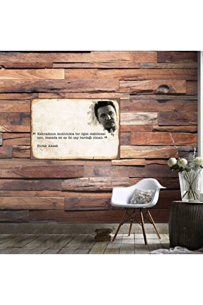 DURUSOY Ξύλινη ρετρό αφίσα από MDF, Αστεία ατάκες, Γραφές τοίχου, Τοπίο, Ιστο...