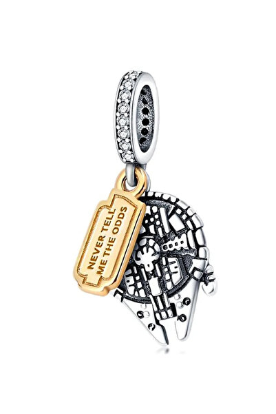 Fubena Star Wars Millennium Falcon Sallantılı Gümüş Charm