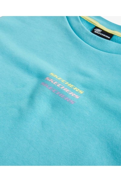 SKECHERS W Essential Crew Neck Sweatshirt S232241-Kadın Sweatshirt MAVİ