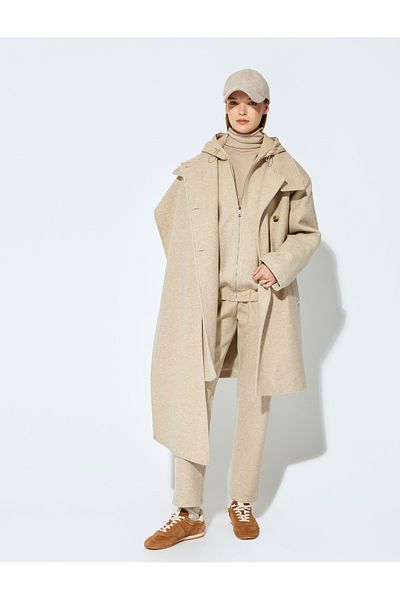 Koton Brown Women's Zipped Hoodie
