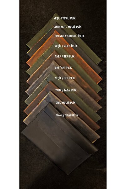 MAT Deri حافظة مصنوعة يدويًا من الجلد الطبيعي متوافقة مع Macbook Air 13 - حقيبة Macbook M1 M2 M3 M4