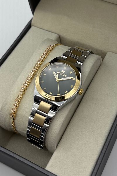 Homies Women's Wristwatch Gift Box and Bracelet