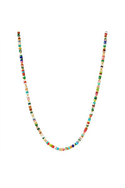 YOKOAMİİ Modeschmuckhalskette Kette gelbgold bunt