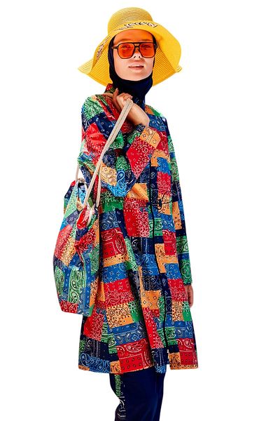 Riva Mera Patterned Full Covered Hijab Swimsuit