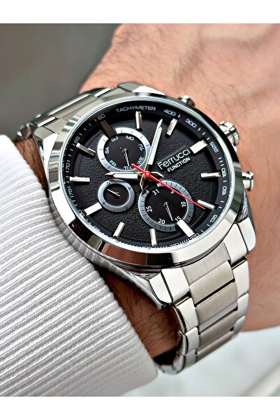 Ferrucci Function Fonksiyonlu 3 Atm Su Geçirmez Çelik Kordon Erkek Kol Saati