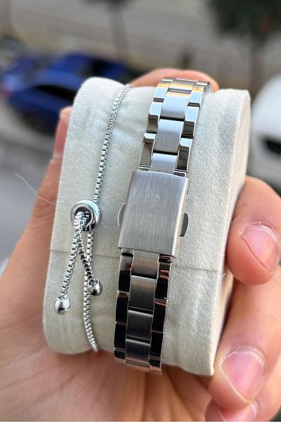 Homies Women's Wrist Watch Crystal Glass Gift Box and Bracelet with Gift Hm 2345678877