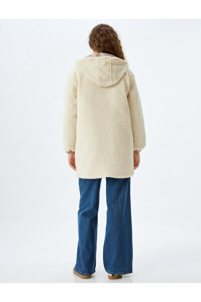 Koton Beige Women's Plush Coat