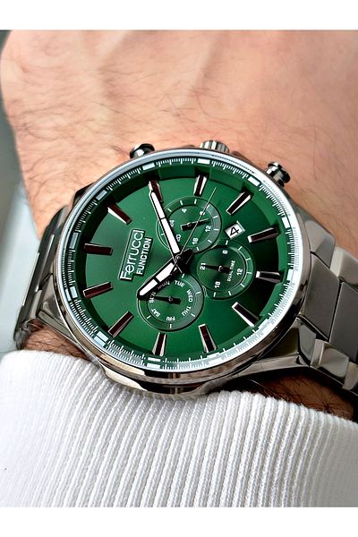 Ferrucci Smoke Colored 3 Atm WaterprooF men's Wristwatch - Steel Cord