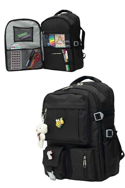 QUOVO Orthopedic Design Kawaii - Unisex School Bag with Pockets and Waterproof, New Generation Accessories