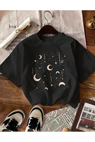 Medinenur TRICOU BASIC CU IMPRIMEU MULTIPLE MOON