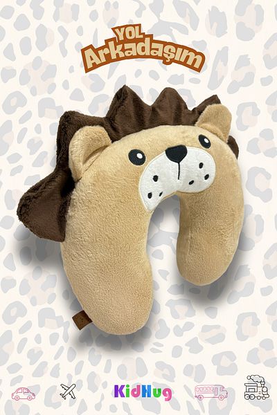 KidHug Fată Băiat Copil Pernă de călătorie Animal - Figurine Anime Brodate Colorate