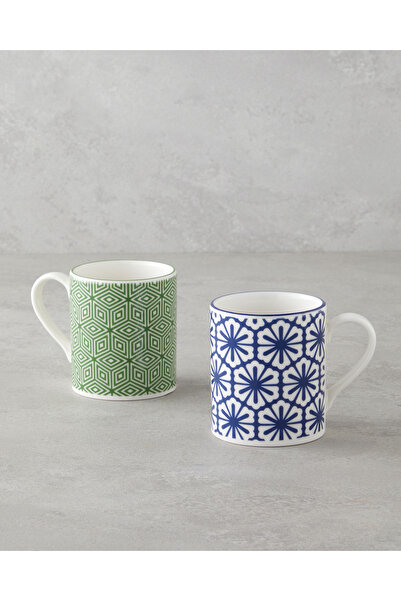 English Home 290 ml Blue Porcelain Mug - Medal Bone