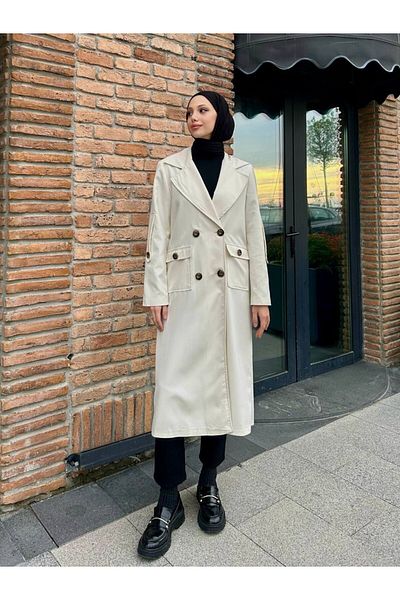 TANISA Stilo Pocket Detail Trench Coat Tns-4315
