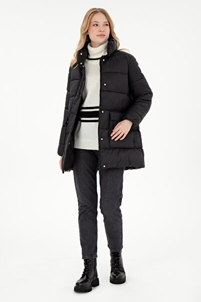 U.S. Polo Assn. Palton negru de damă 50292747 -VR046