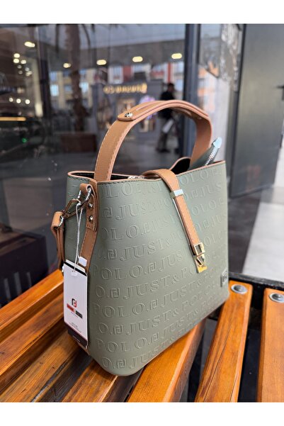 Just Polo Original Women's Embossed Printed Oversized Handbag 4028