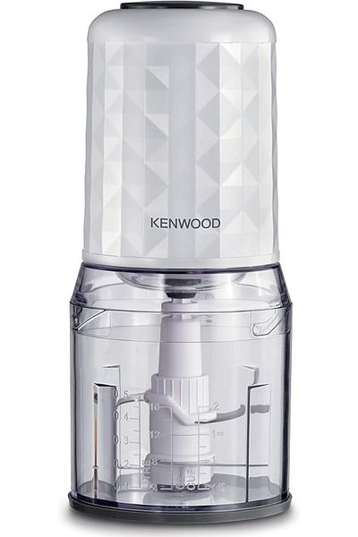 Kenwood مفرمة، 400 واط، 0.5 لتر، سرعتان، وظيفة سحق الثلج، CHP40.000WH، أبيض