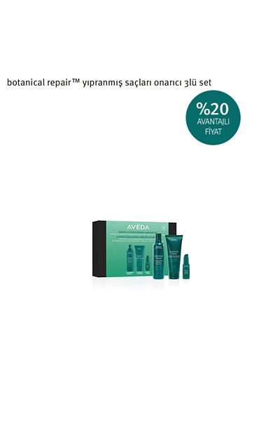 Aveda Botanical Repair 3-Piece Advantageous Set Organic Hair Shampoo Night Serum and Conditioner