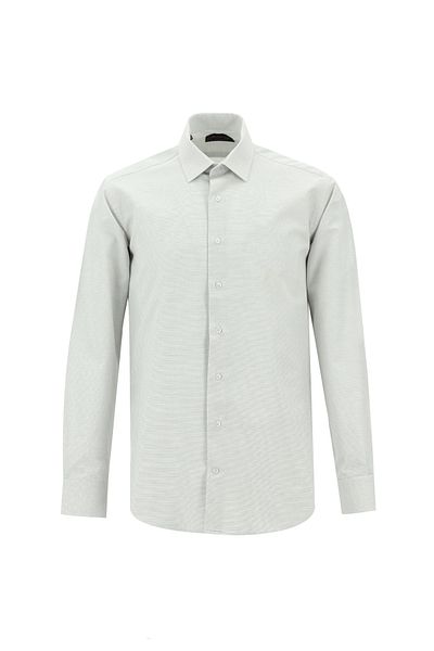 Abdullah Kiğılı Long Sleeve Classic Patterned Cotton Shirt