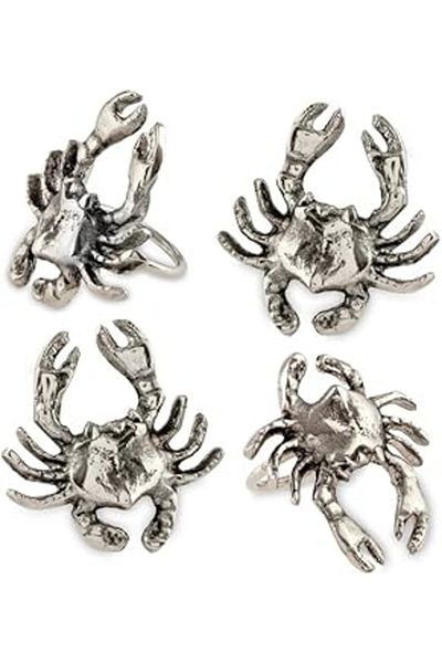 ebadi Mesworldshop Deep Sea Crab 4-Piece Napkin Ring 1112232