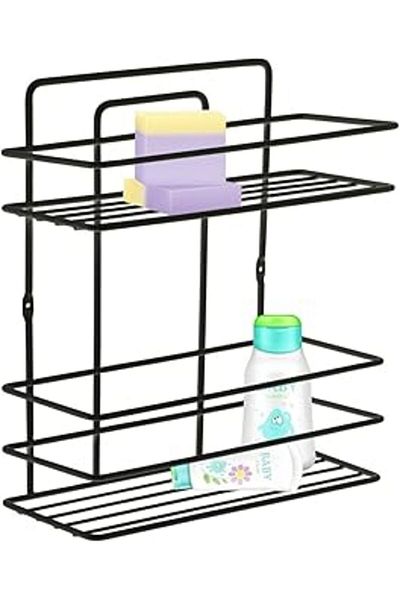 starnewstore Alper Black Shampoo Dispenser Tş02 - 2 επιπέδων, ανοξείδωτη κόλλα, διάρκεια ζωής - Αρχίστε να σταματήσετε να τρυπάτε, θέλετε να