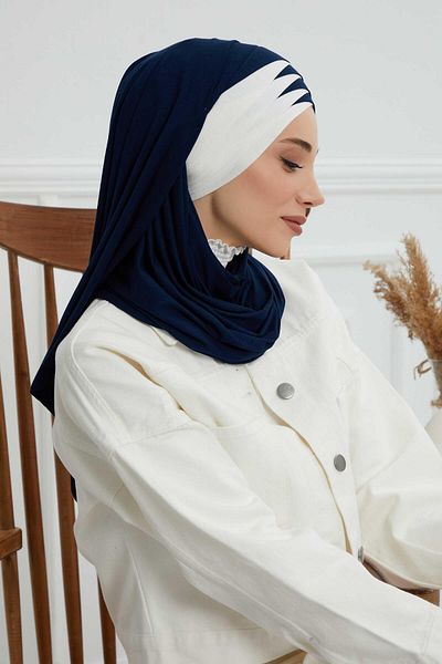 Aisha's Design Double Colored Plug and Play Practical Combed Cotton Shawl,cps-49,cps-49