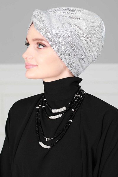 Ayşe Tasarım Mihrace بونيه مطرزة - موديل B-4PY