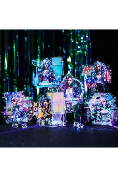 İthal U8-12 Cyber Girl Stickers - Number : 4