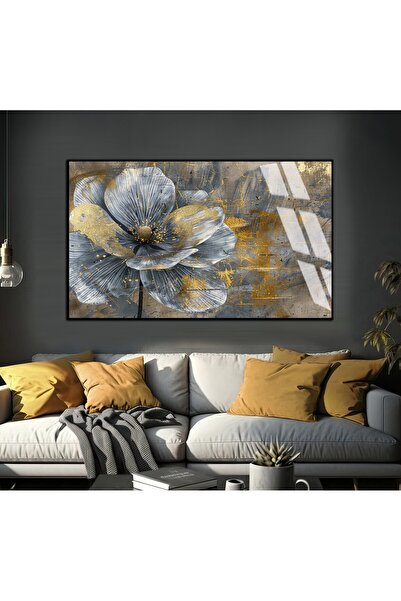 Harika bir ev HARİKABİREV | MODEL ABSTRACT CU FLORI GRI-AURII 05 | TABLĂ DE S...