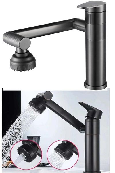 optana Robotic Movable Modern Design Swivel Dish Sink - Long Headed Kitchen Bathroom Faucet