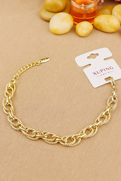 Keyifli Hayaller Xuping Vip Marka İç İçe Burgu Halka Bileklik Altın Rengi Kar...