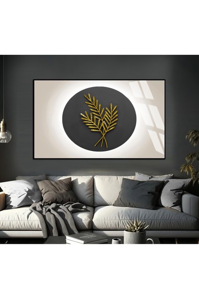 Harika bir ev HARİKABİREV | Frunze de grâu gri-aurii, formă 01 | TABLĂ DE STI...