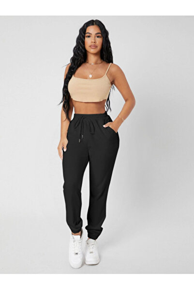 CAONNES حذاء رياضي أسود مرن ومريح - رياضي تحت السراويل