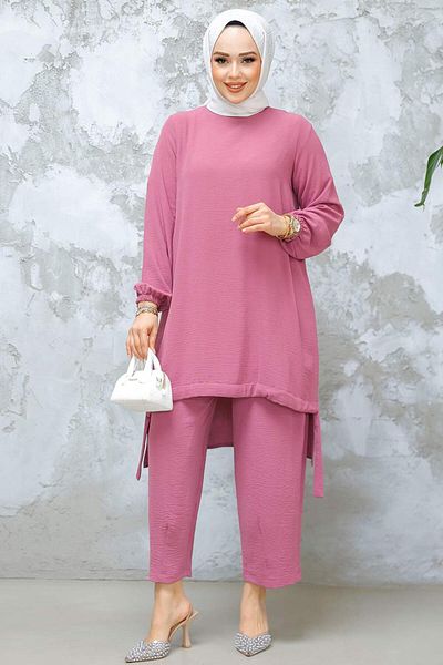 Neva Style Dusty Rose Hijab Double Suit 65876Gk