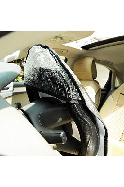 CoverPlus Vehicle Steering Sunshade Car Auto Steering Sunshade Steering Wheel Sun Protective Cover