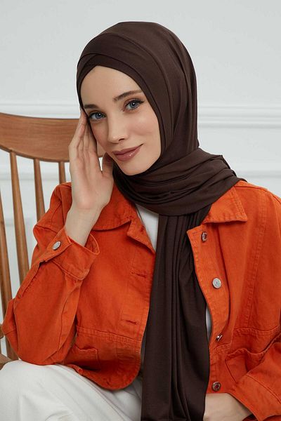 Aisha's Design شال قطني ممشط عملي متقاطع من الأمام، PS-40