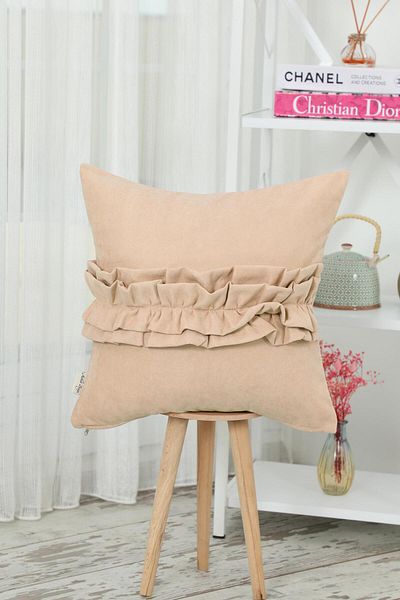 Aisha's Design غطاء وسادة مكشكش، K-270