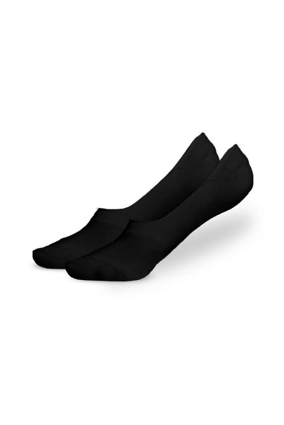 Matateks Bamboo Women's Ballerina Black Socks Seamless Invisible Anti-Slip Heel Silicone Premium Pack of 6