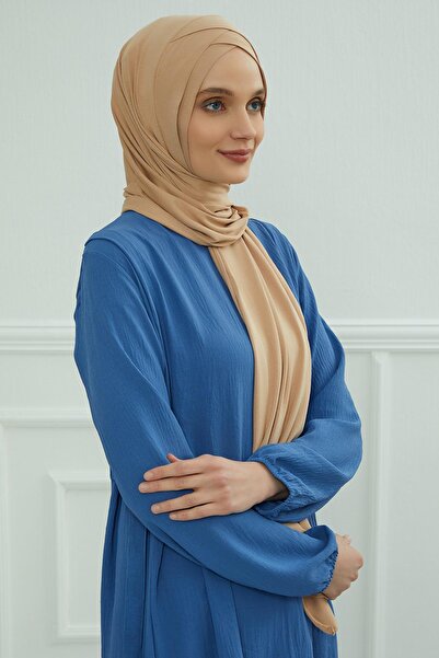 Aisha's Design Πρακτικό χτενισμένο βαμβακερό σάλι με σταυρωτό μπροστινό μέρος, PS-40, καφέ γαλακτώδες