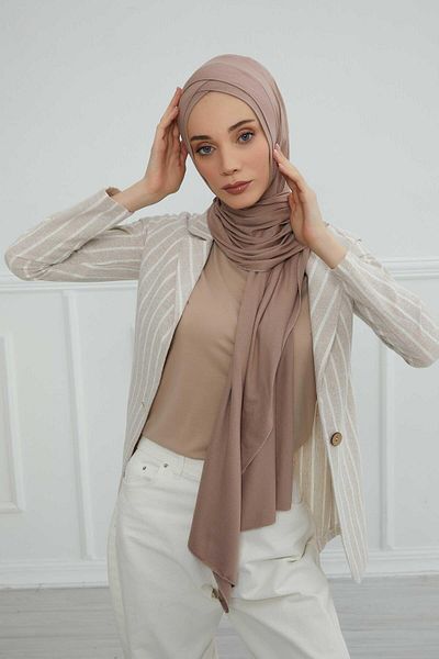 Aisha's Design شال قطني ممشط عملي متقاطع من الأمام، PS-40