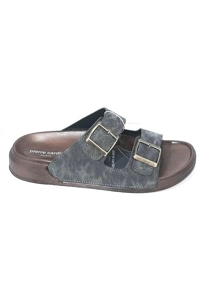 Pierre Cardin Pct-7411 Men's Double Banded Buckle Adjustable Casual Slippers