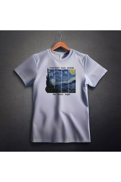 Ozzy Ψηφιακό μπλουζάκι Unisex Starry Night Pattern 1
