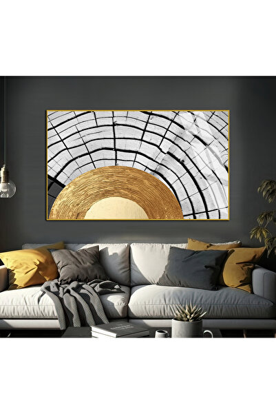 Harika bir ev HARİKABİREV | MODEL ETNIC ABSTRACT GRAY-GOLD | TABLĂ DE STICLĂ ...